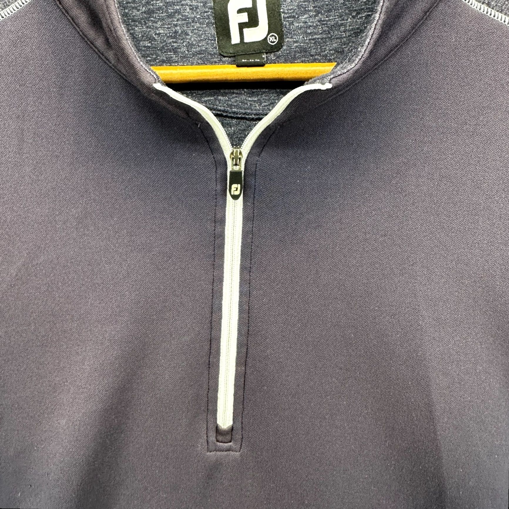 Footjoy FootJoy Sweatshirt Men's XL Long Sleeve Quarter Zip Pullover Mock Neck Blue Gray Solid Winter Classic Comfort Size US XL / EU 56 / 4 - 3 Thumbnail