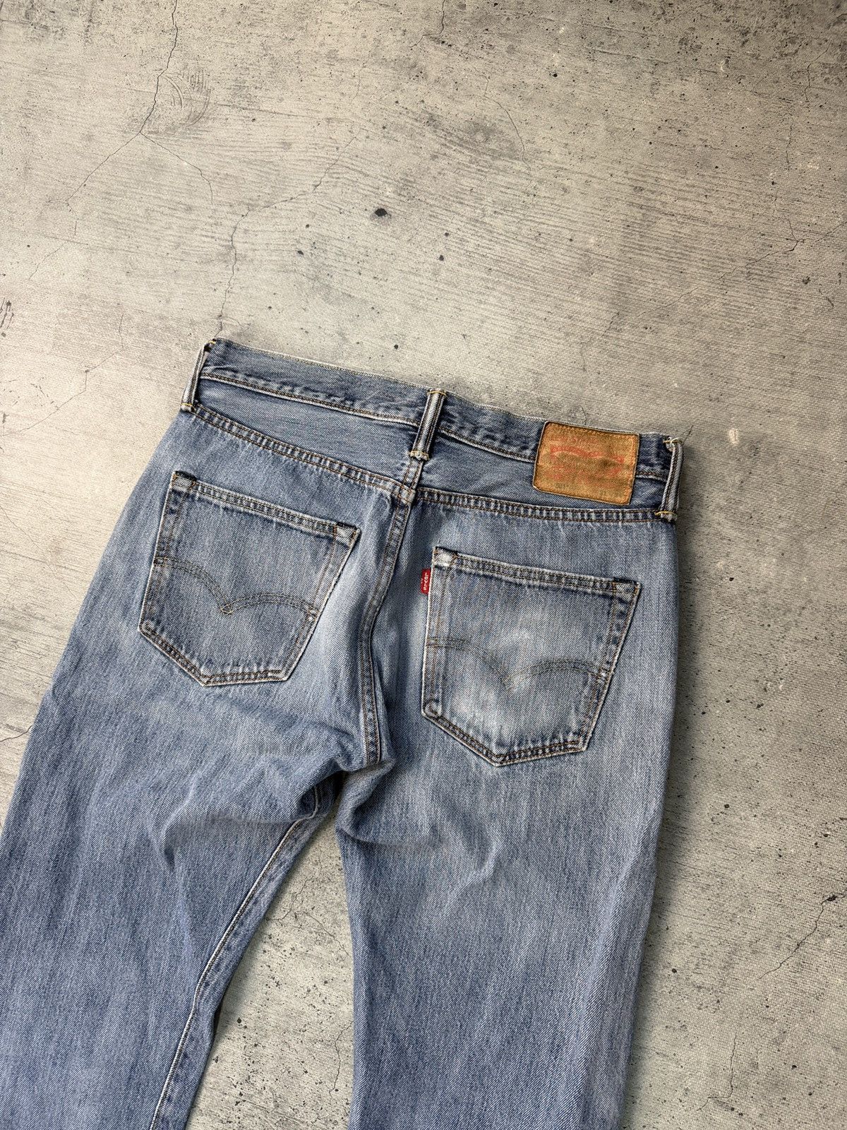 Levi's Levis Jeans Mens 31x34 Blue 501 Relaxed Straight Whisker Y2K Size US 31 - 2 Thumbnail