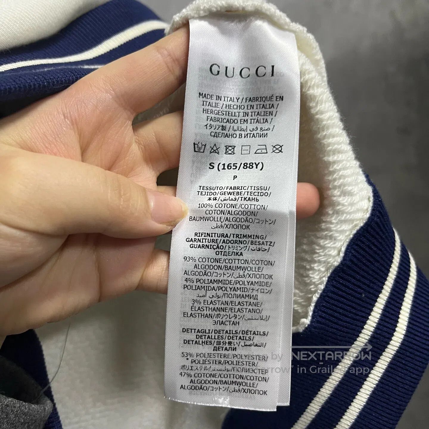 Gucci Guicci Logo embroidered round-neck short-sleeved sweater| Size US S / EU 44-46 / 1 - 4 Thumbnail