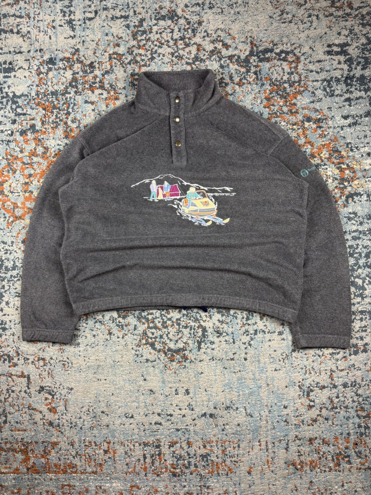 Sergio Tacchini × Vintage Vintage 90s Sergio Tachini embroidered graphic fleece sherpa Size US XXL / EU 58 / 5 - 2 Thumbnail