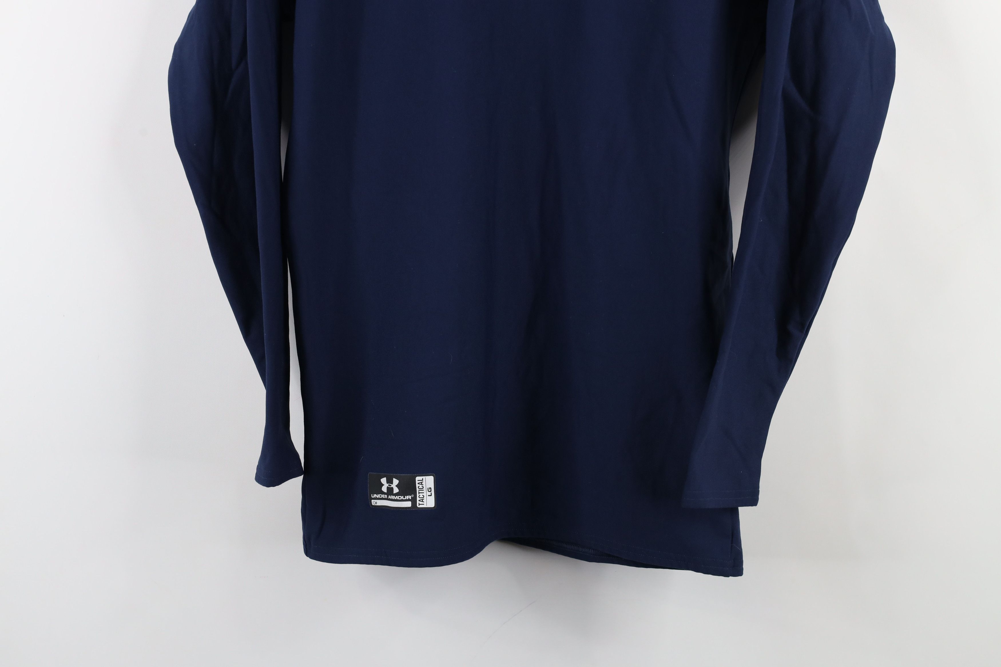 Under Armour × Vintage Under Armour Tactical Mock Neck Compression T-Shirt Blue Size US L / EU 52-54 / 3 - 3 Thumbnail