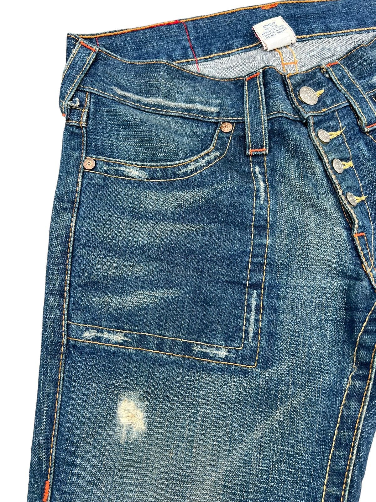 True Religion VTG Y2K 00s True Religion Big Rig Mud Denim Bootcut Jeans Size US 31 - 5 Thumbnail