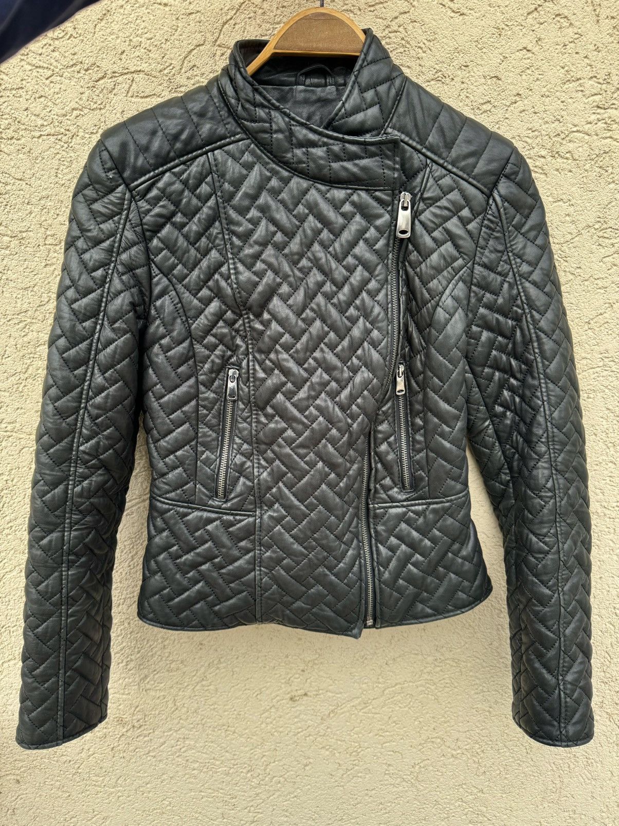 Japanese Brand Vintage Asymmetric Soft Real Leather 3D Jacket Size US S / EU 44-46 / 1 - 2 Thumbnail