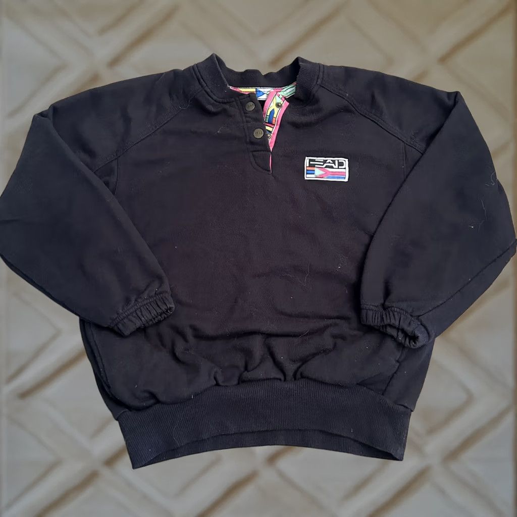 Vintage VINTAGE Head Sportswear Sweater Black Geometric Golf Ski 90s W/ Pockets Small Mens Pullover Wool Knit Size US S / EU 44-46 / 1 - 1 Thumbnail