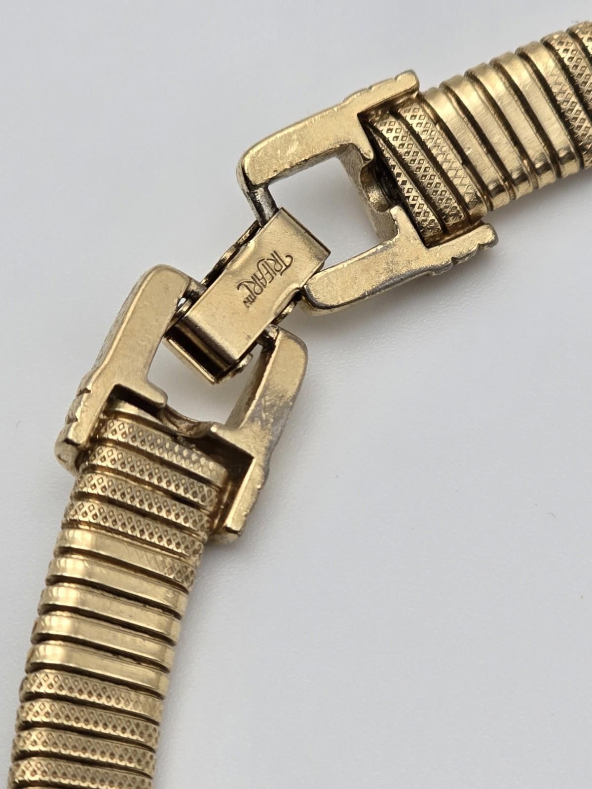 Other Vintage Signed Trifari Gold Tone Reversible Omega Necklace Size ONE SIZE - 7 Thumbnail