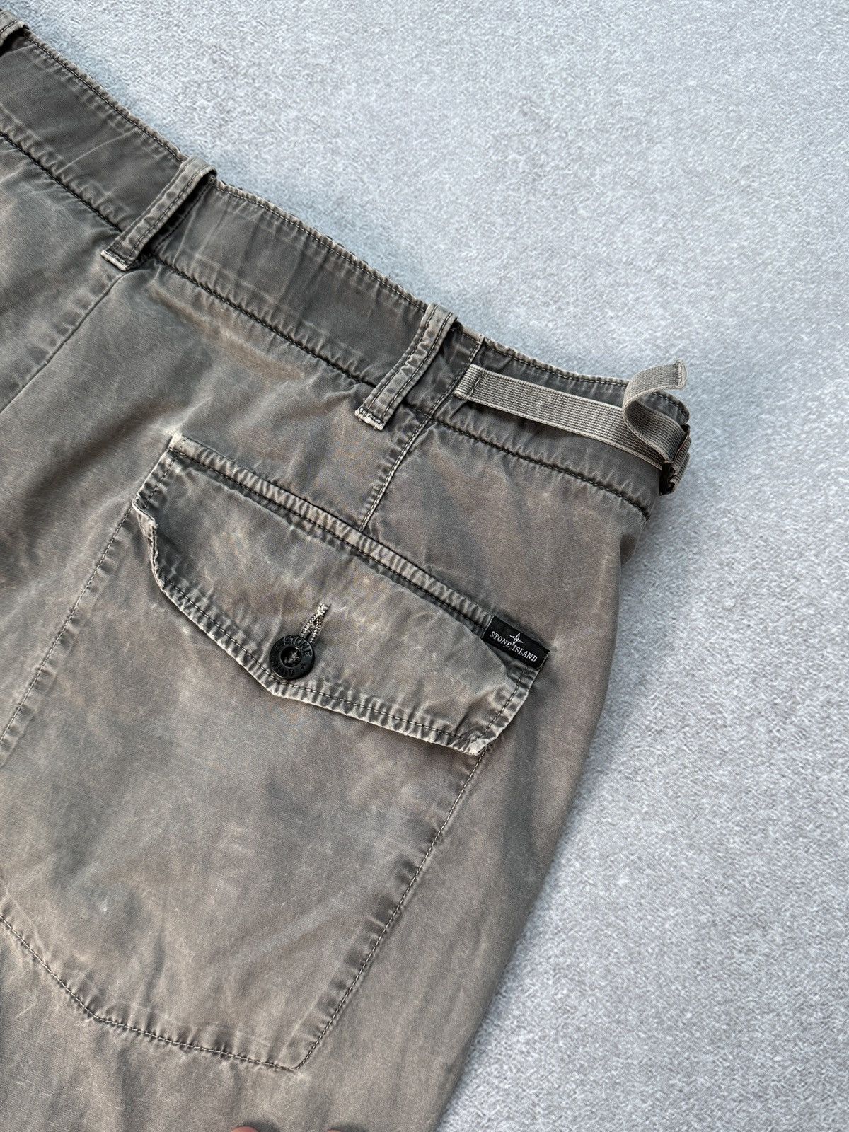 Stone Island Vintage Stone Island Chino Shorts Grey Garment Dyed Men’s Size US 33 - 18 Thumbnail