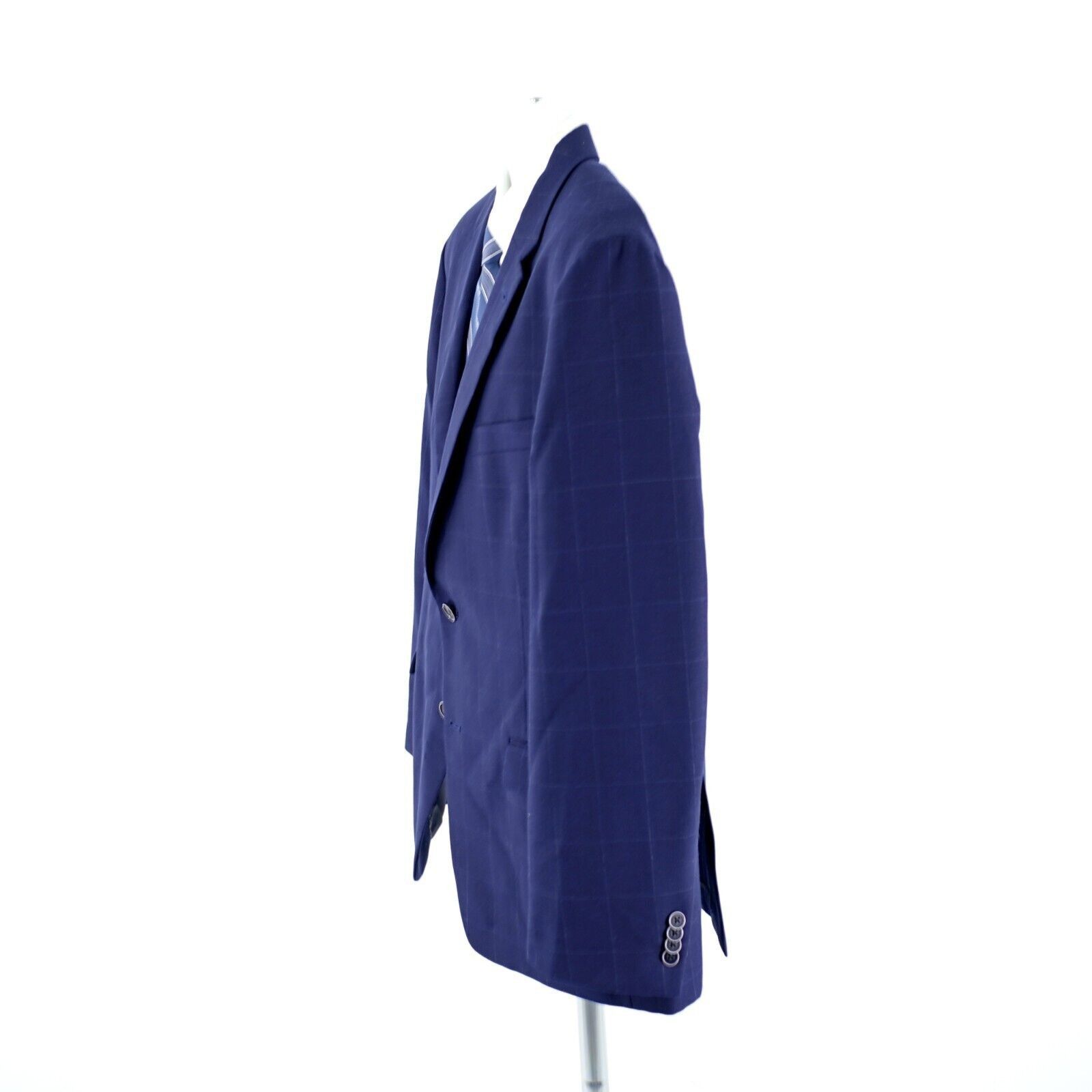 Tommy Hilfiger Tommy Hilfiger Blue Wool Polyester Unconstructed Shoulder Wi Size 42R - 6 Thumbnail