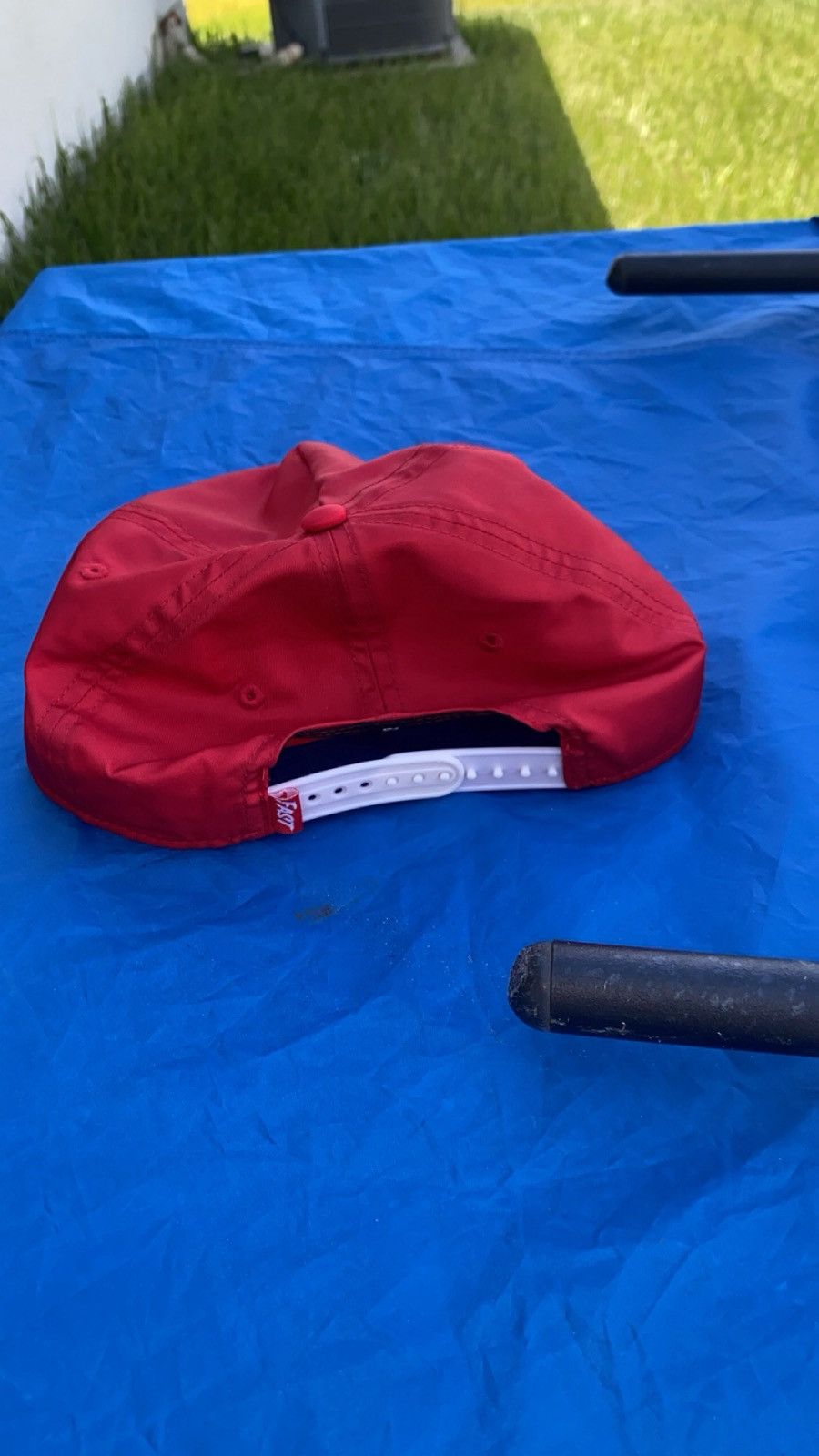 Other Red and white rope SnapBack hat “fast” Size ONE SIZE - 3 Thumbnail