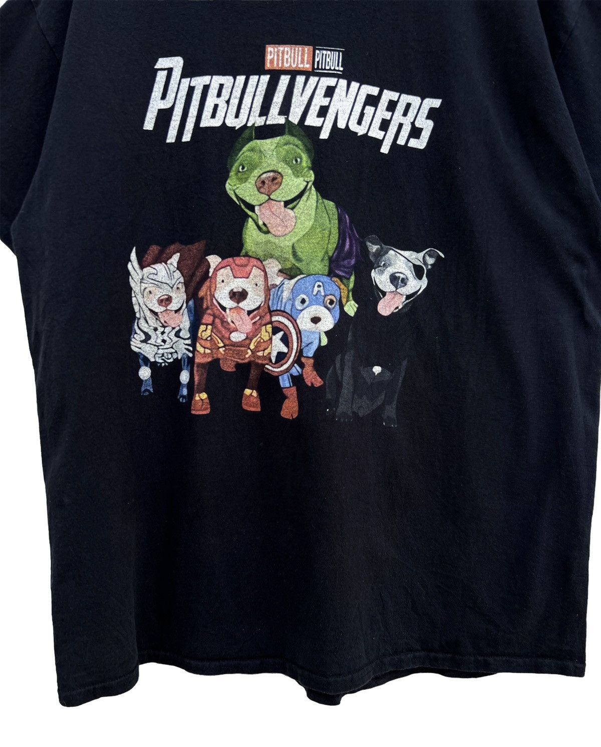 Rap Tees Marvel PittbullVengers Black Shirt Size US XL / EU 56 / 4 - 2 Thumbnail