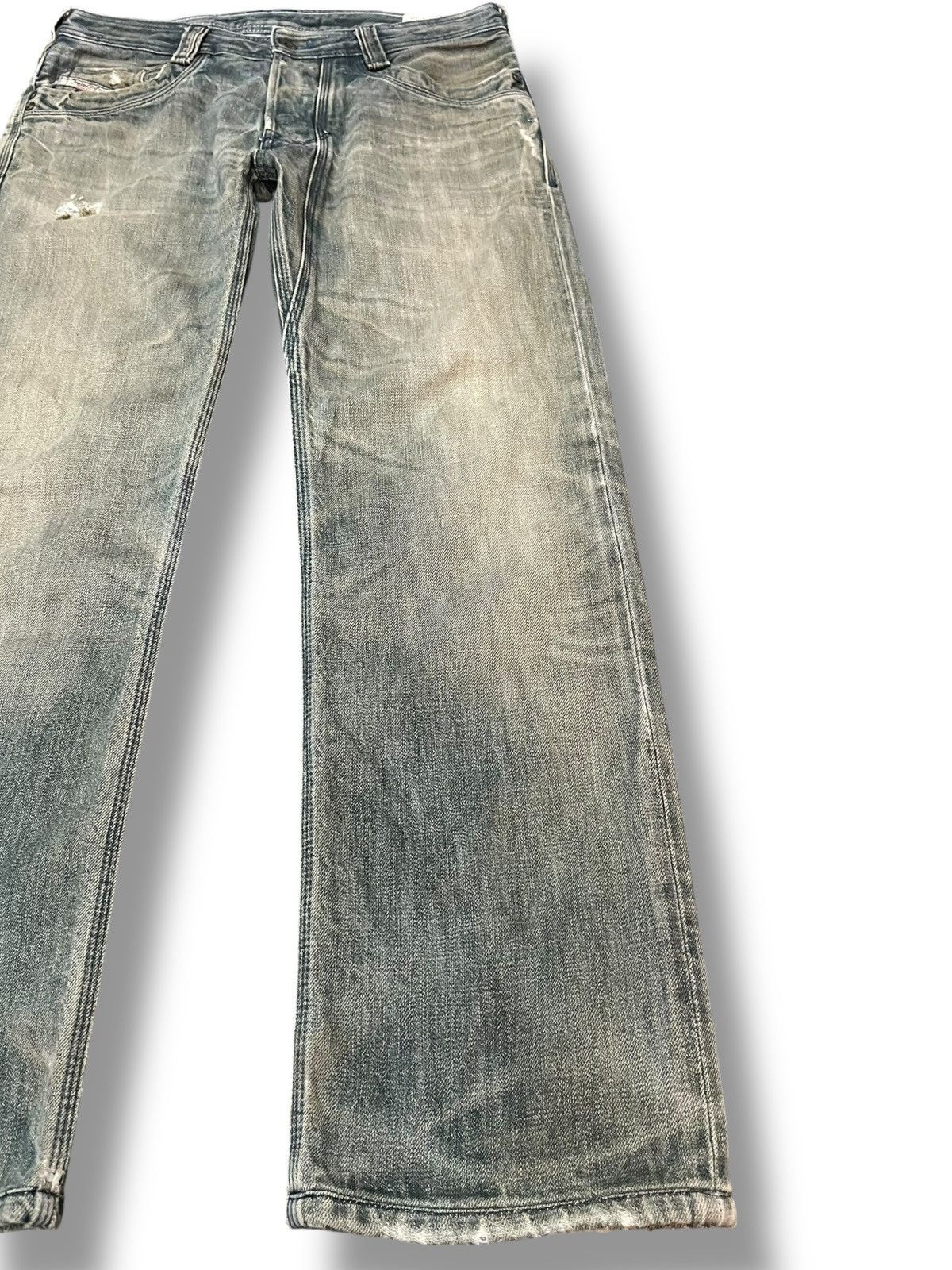 Diesel × Diesel Black Gold × Le Grande Bleu (L.G.B.) Vintage Diesel Timmen Mossy Green Mudwash Denim Size US 31 - 4 Thumbnail