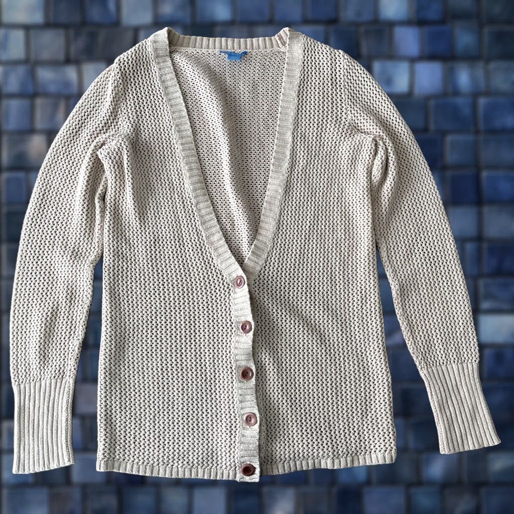 White + Warren VINTAGE White + Warren Cardigan Womens M Beige Cable-Knit Fisherman Button Front Sweater 90s 2000s Preppy Mens Womens Boys Girls Size M / US 6-8 / IT 42-44 - 1 Thumbnail