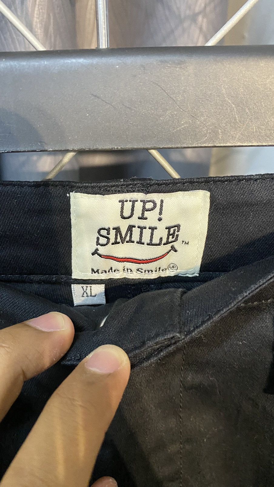 Designer × Japanese Brand UP SMILE😛 BIG LOVE SHORT PANTS BLACK MADEINSMILE JAPAN Size US 35 - 7 Thumbnail