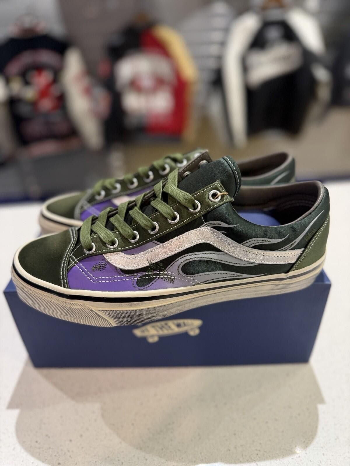 Vans Vans Archive Flame LX Premium Old Skool 36 Green (9) NEW Size US 9 / EU 42 - 4 Thumbnail