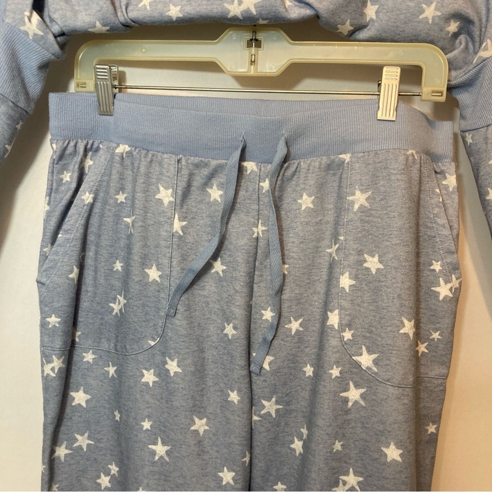Splendid Splendid Blue White Star Long Sleeve Pajama Cozy Lounge Set Size 34" / US 12 / IT 48 - 6 Thumbnail
