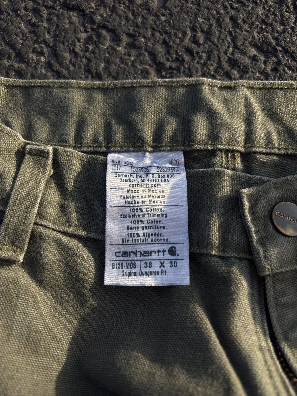 Carhartt × Vintage Carhartt Carpenter Dungaree Double Knee Forest Green Pants Size US 38 / EU 54 - 3 Thumbnail