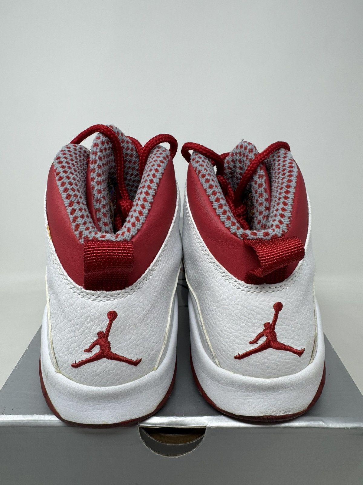 Jordan Brand Nike Air Jordan 10 Retro Gs Red Steel 2005 Size US 5.5 / EU 38 - 5 Thumbnail