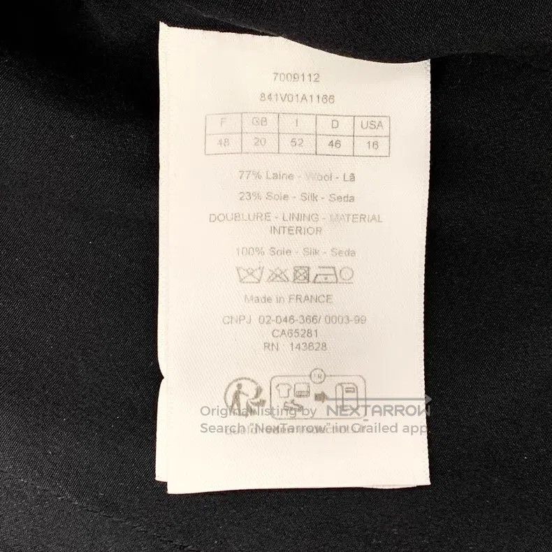 Dior Dior Black wool lapel single-breasted long-sleeved suit ja Size XL / US 12-14 / IT 48-50 - 6 Thumbnail