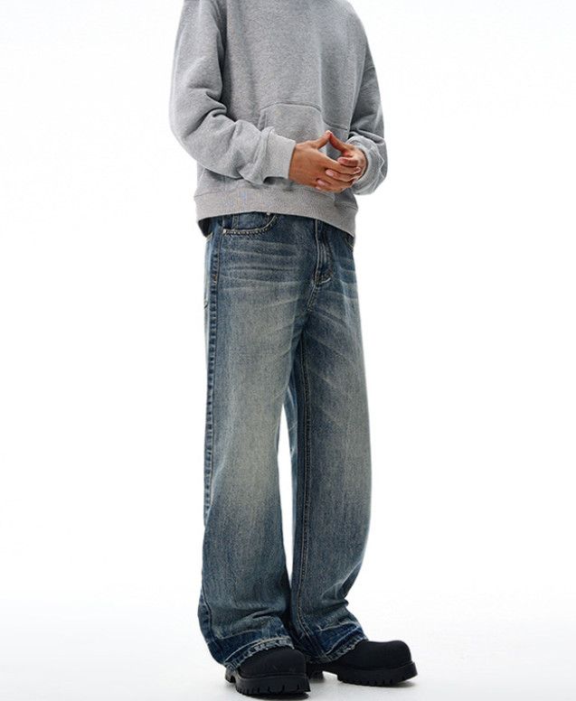 Japanese Brand American whisker tie-dye baggy wide-leg jeans for men Size US 32 / EU 48 - 3 Thumbnail