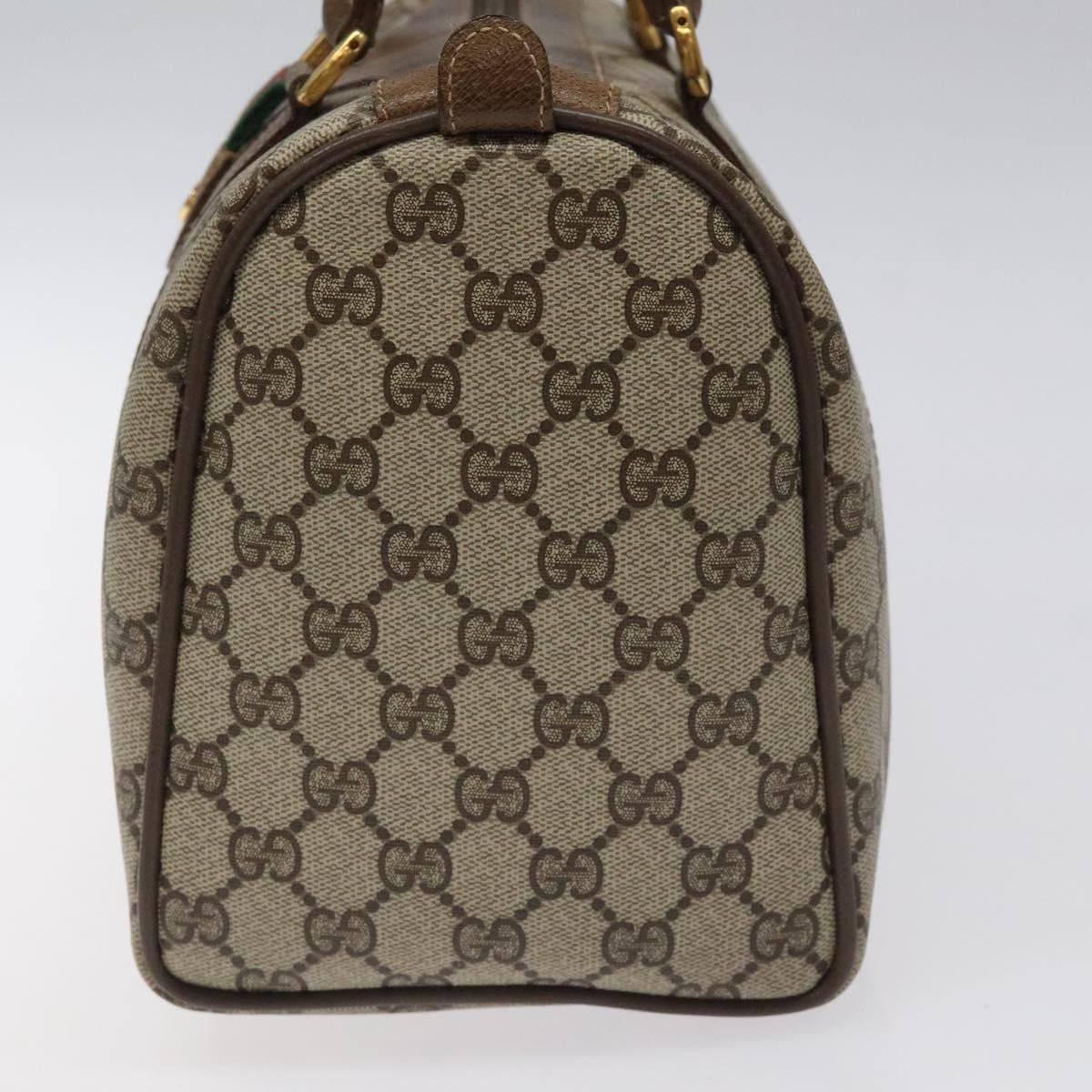 Gucci GUCCI GG Supreme Web Sherry Line Hand Bag Pvc Leather Beige Size ONE SIZE - 5 Thumbnail