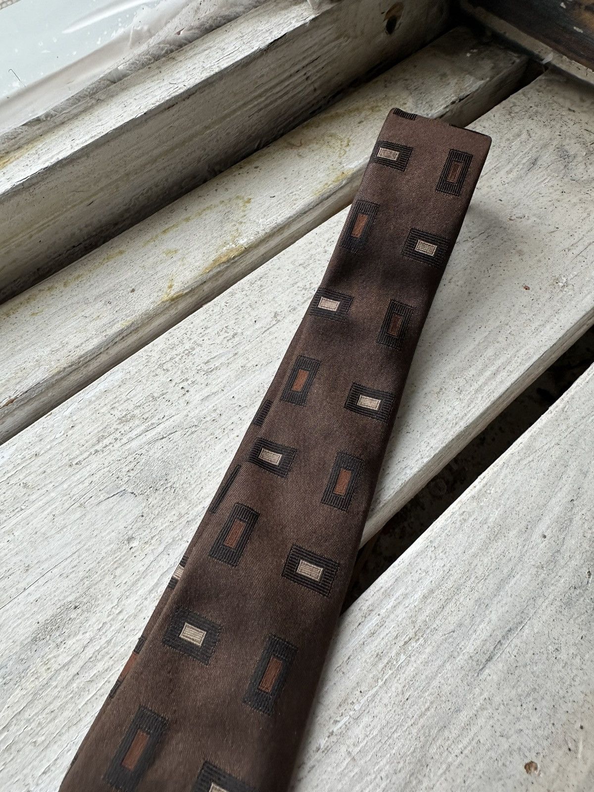 Designer × Hugo Boss 🚨RARE Hugo Boss Tie old money style Burgundy luxury monogram Size ONE SIZE - 7 Thumbnail