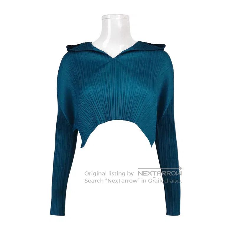 Issey Miyake Issey Miyake Hooded Long Sleeve Top Size L / US 10 / IT 46 - 1 Thumbnail