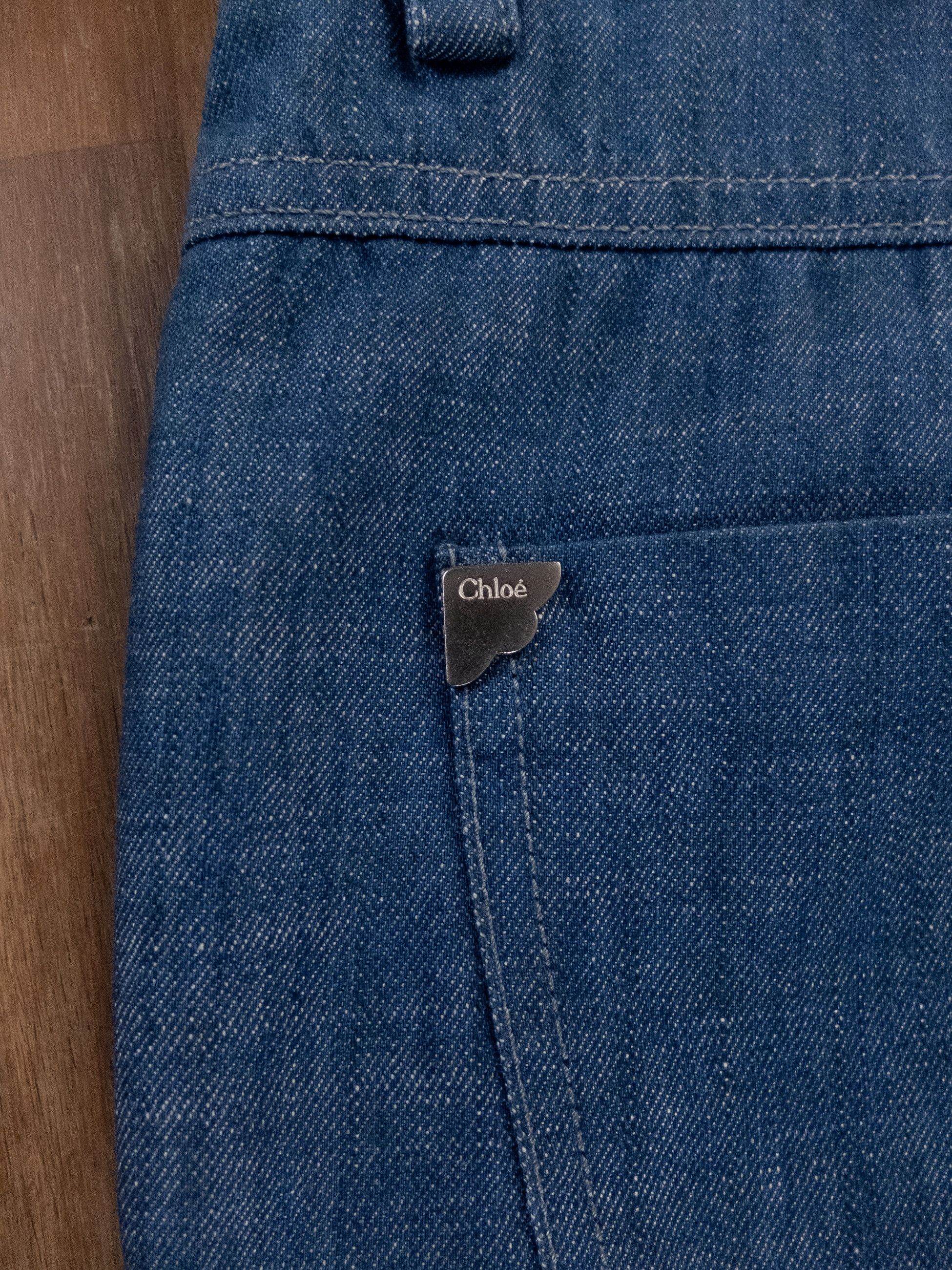 Chloe CHLOE Paris vintage straight leg blue jeans 28 inch waist Size 28" / US 6 / IT 42 - 8 Thumbnail