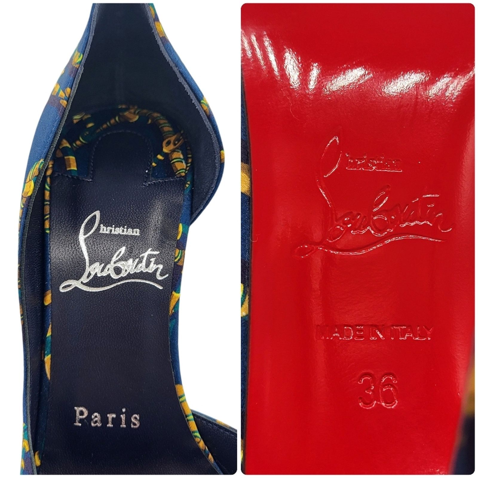 Christian Louboutin Christian Louboutin Iriza 100 Satin Pumps Chain Snake 36 Size US 6 / IT 36 - 11 Thumbnail