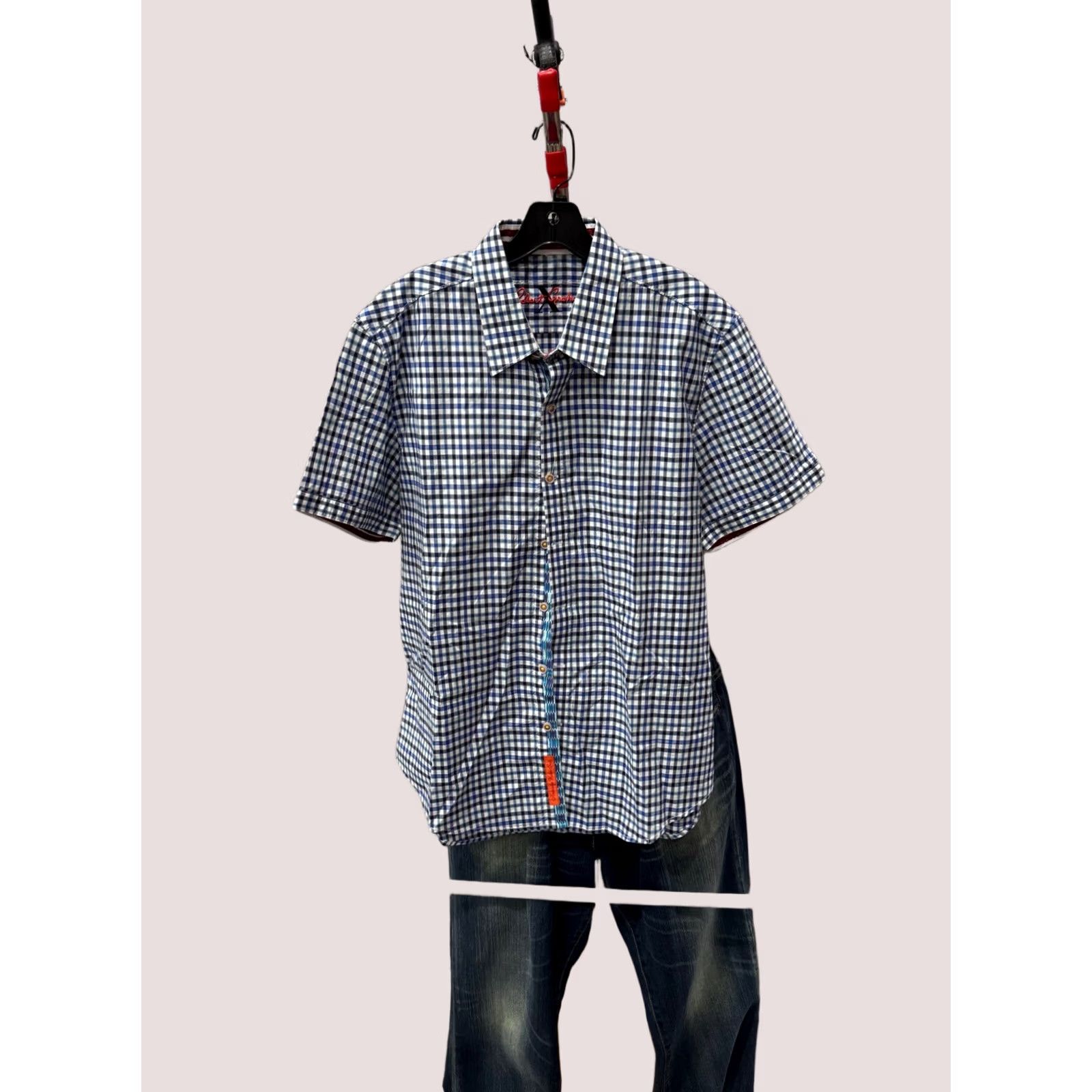 Robert Graham Robert Graham Shirt XL Multicolor Check Short Sleeve Button Up Mens Size US XL / EU 56 / 4 - 1 Thumbnail