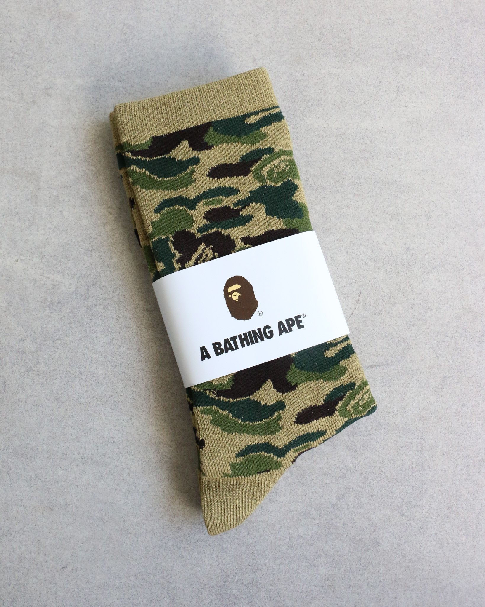 Bape BAPE Camo Ape Crew Socks Green Size ONE SIZE - 1 Thumbnail