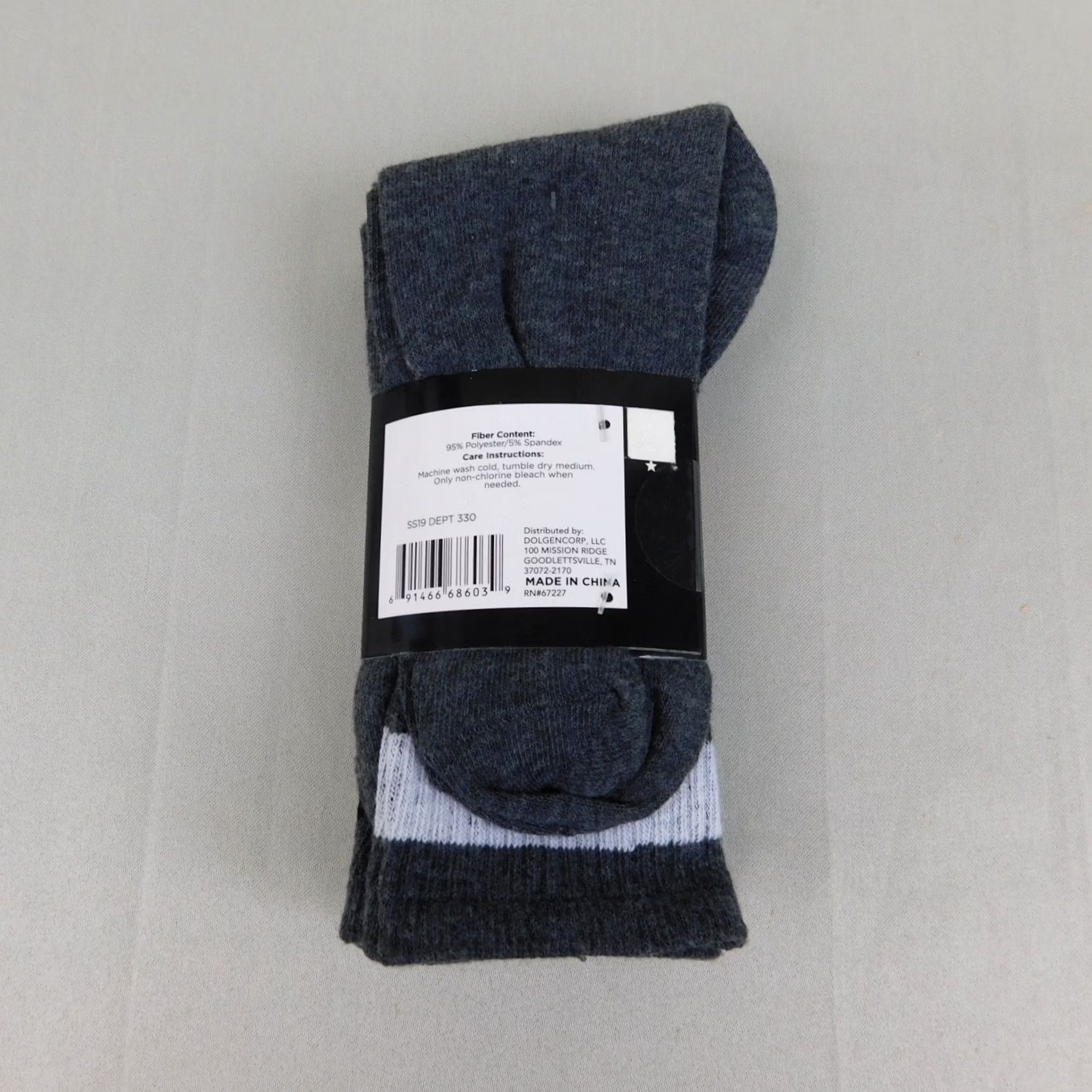 Vintage Zone Pro 3-Pack Mens Crew Socks Charcoal Gray #9464 Size ONE SIZE - 4 Thumbnail
