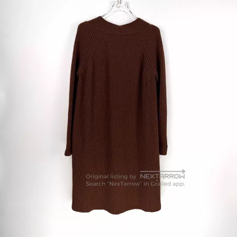 Hermes Hermes Brown Vertical Stripe Wool Dress Size XS / US 0-2 / IT 36-38 - 4 Thumbnail