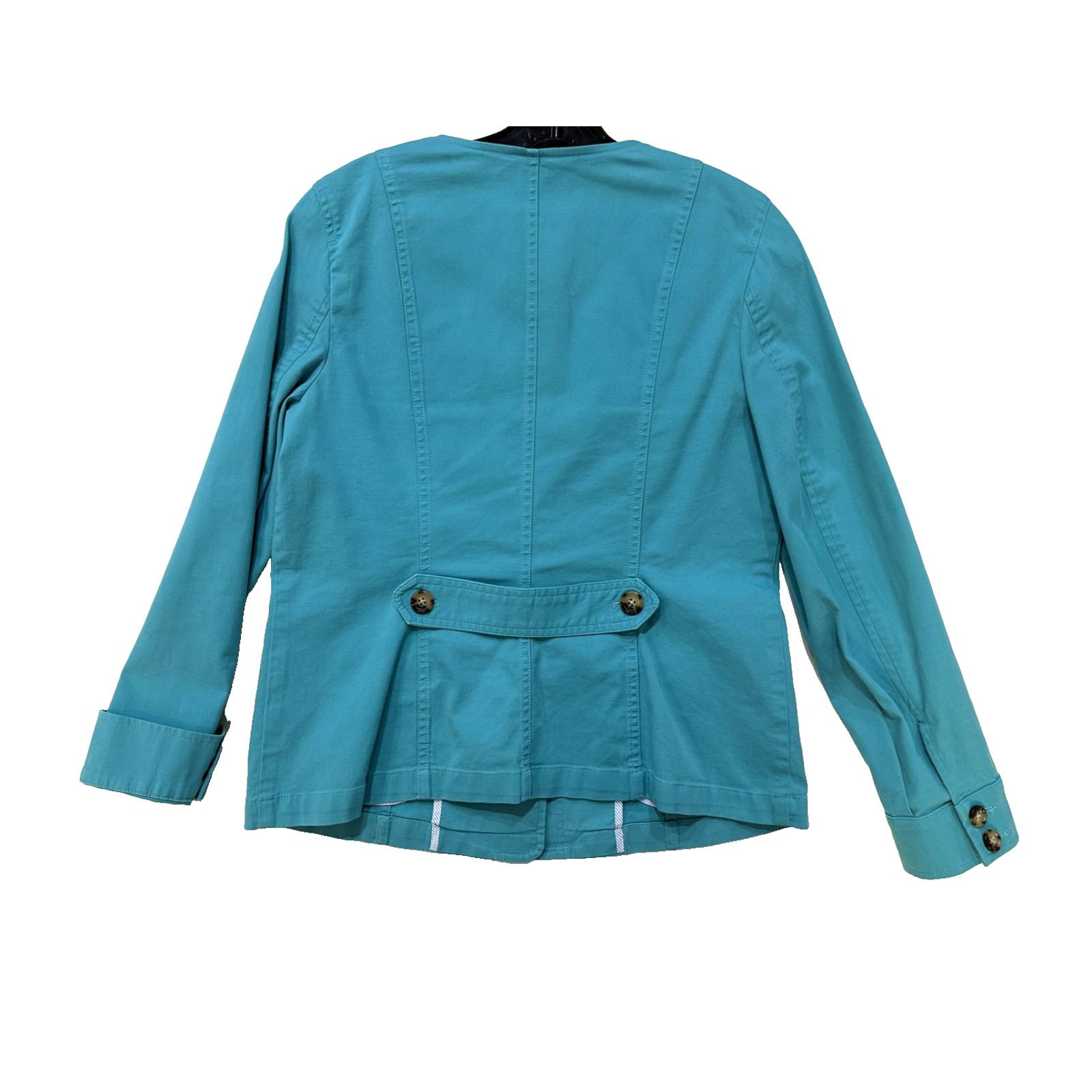 & Other Stories Talbots Jacket Womens SM Teal Button Utility Chore Pockets Size S / US 4 / IT 40 - 2 Thumbnail