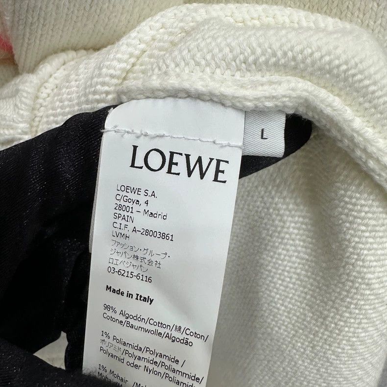 Loewe LOEWE White embroidered tassel sweater Size L / US 10 / IT 46 - 5 Thumbnail