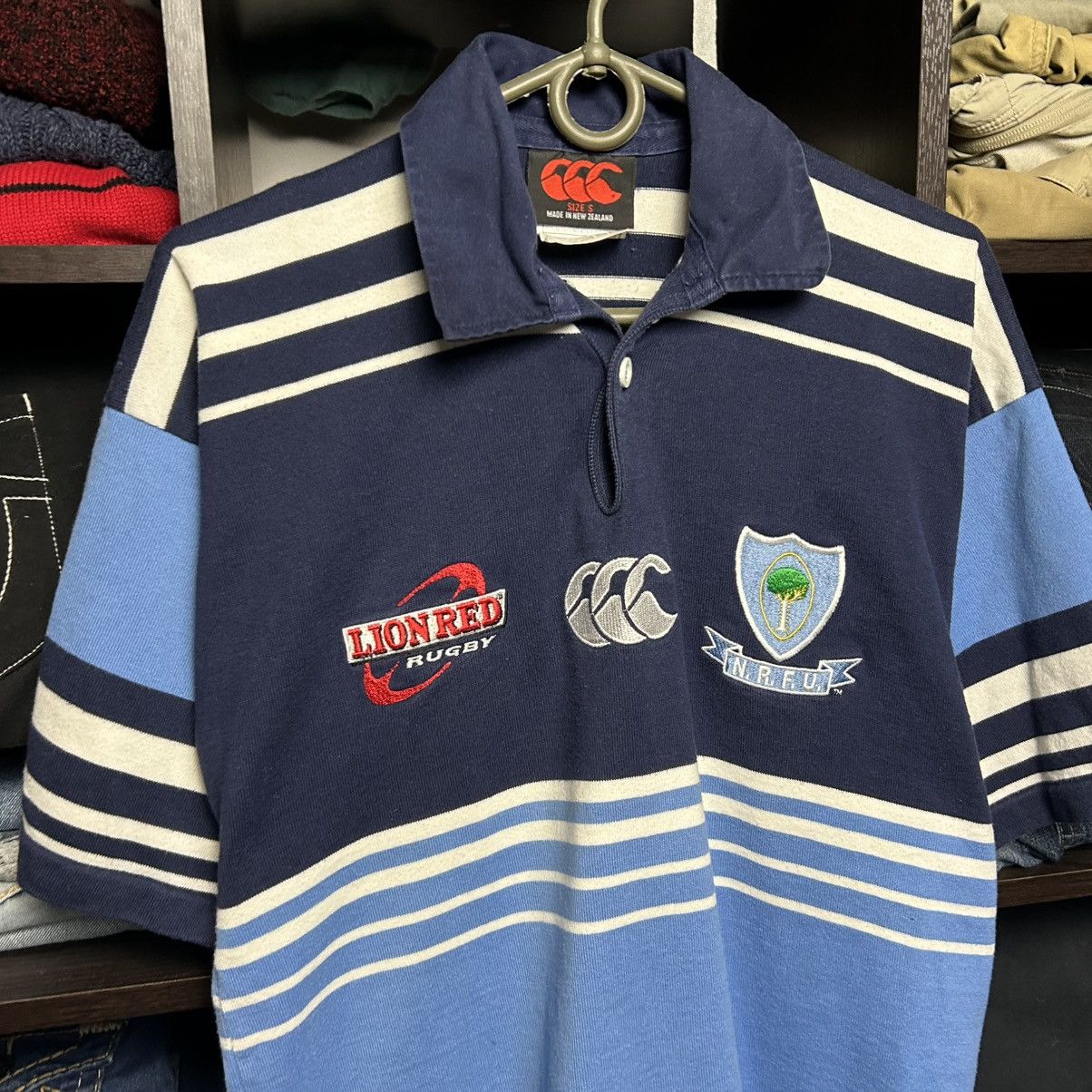 Canterbury of New Zealand Vintage Canterbury Ireland Rugby 1993 Blue Big Logo polo Size US S / EU 44-46 / 1 - 2 Thumbnail