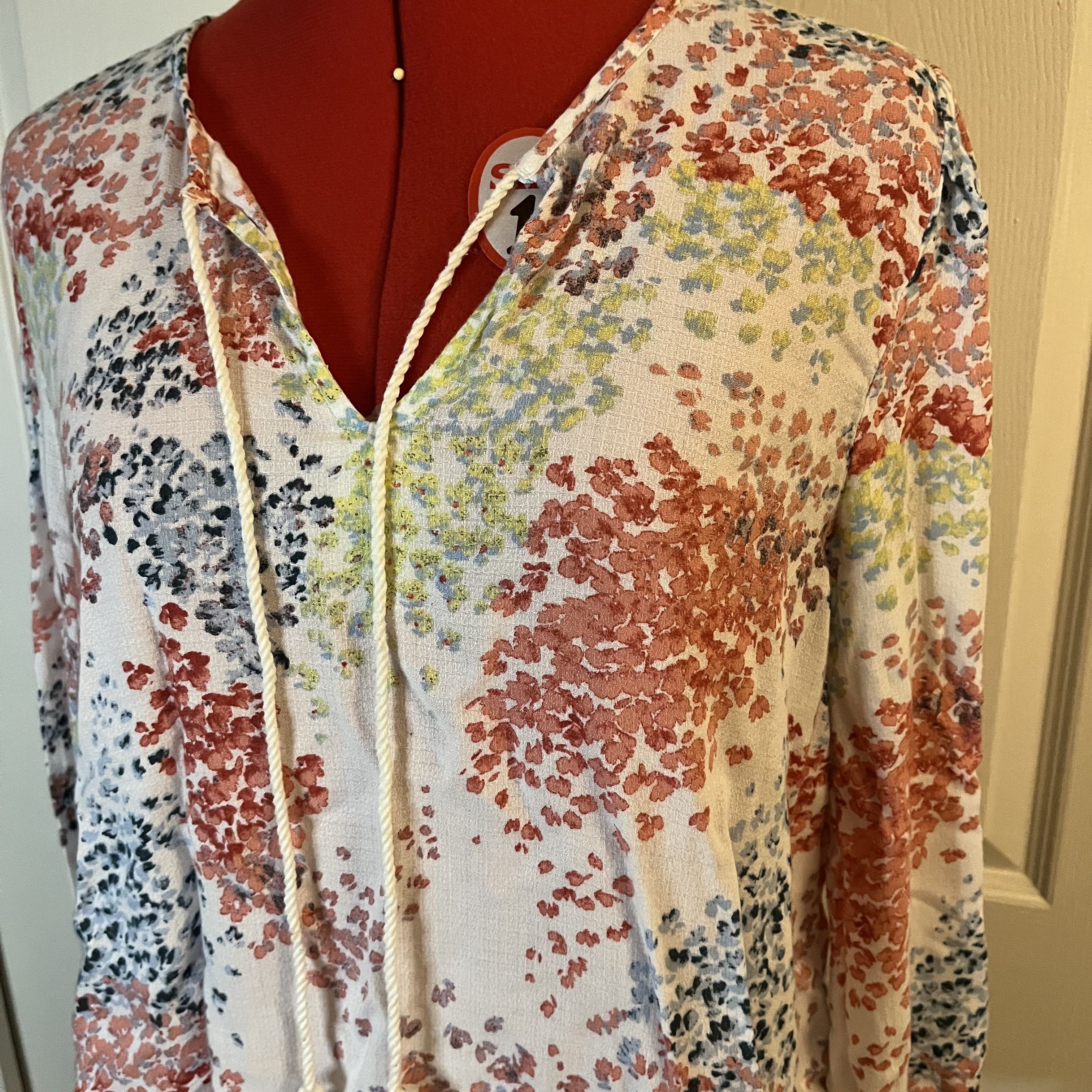 Lucky Brand Lucky Brand Floral Long Sleeve Blouse size L Size L / US 10 / IT 46 - 3 Thumbnail