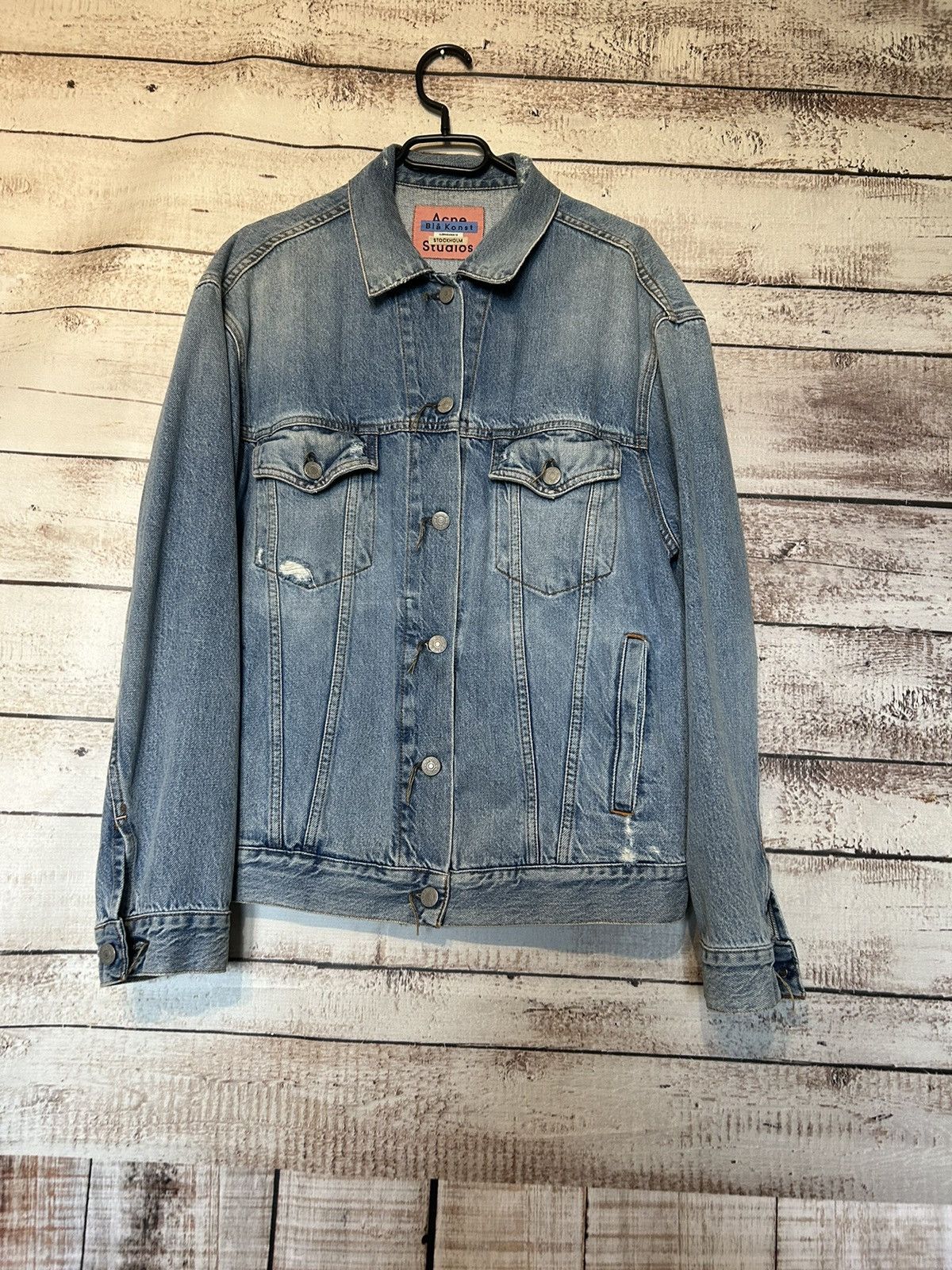 image of Acne Studios Denim Jacket in Blue, Women's (Size XS)