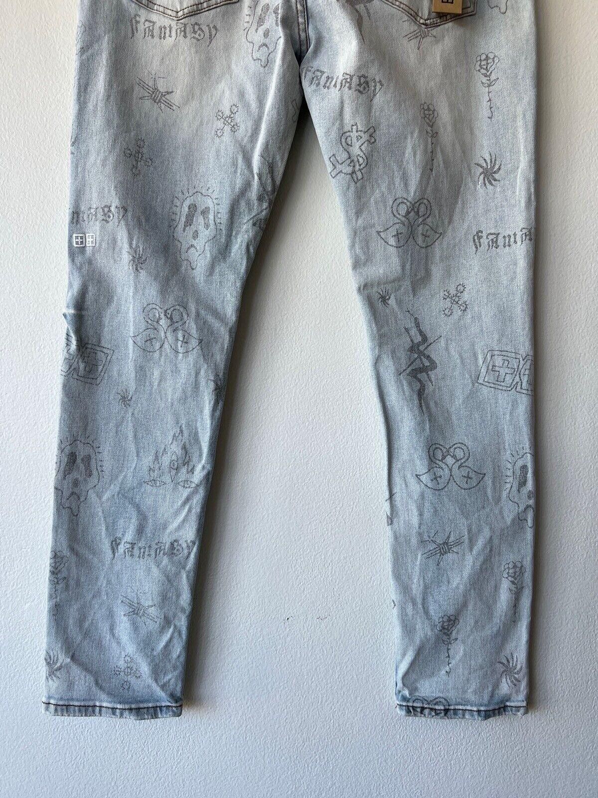 Ksubi new Ksubi mens denim jean chitch 38 blue stik n poke print Size US 38 / EU 54 - 7 Thumbnail