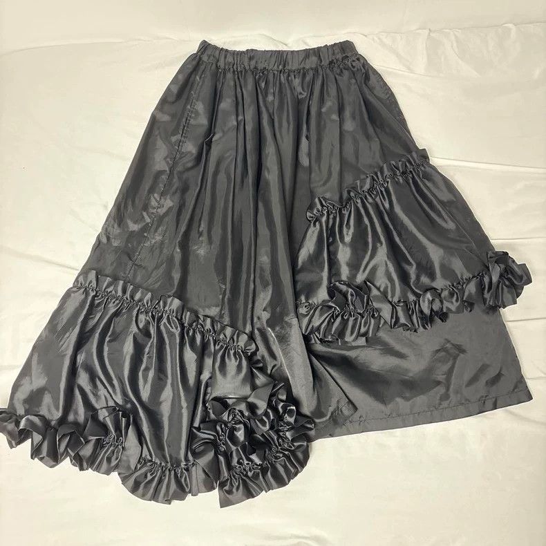 Other Comme des Garcons size XS Black retro lace overskirt Size 23" - 2 Thumbnail