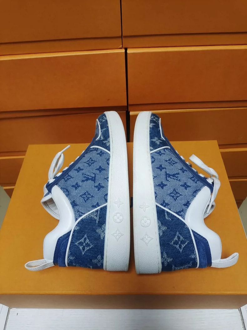 Louis Vuitton LV Denim Blue Lace-Up Sneakers for Women-2507 Size US 6 / IT 36 - 6 Thumbnail