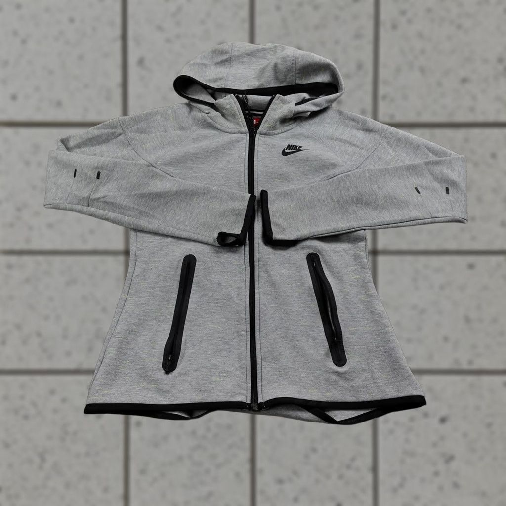 Nike Nike Hoodie Womens S Gray Tech Fleece Full Zip Sweatshirt Track Jacket Athletic Size S / US 4 / IT 40 - 1 Thumbnail