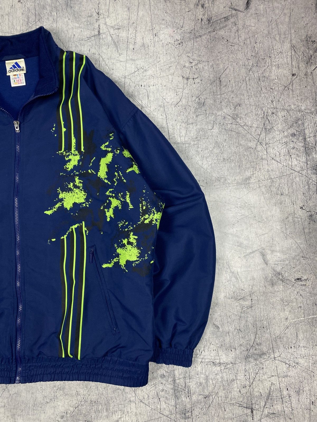 Adidas Vtg Adidas Tracksuit Full Set Jacket Pants Blue Green Neon Size US 33 - 5 Thumbnail