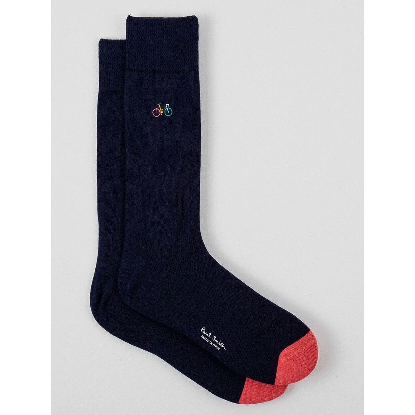 Paul Smith NWT $40 Paul Smith embroidered Bike Bicycle socks, Italy. Size ONE SIZE - 1 Thumbnail