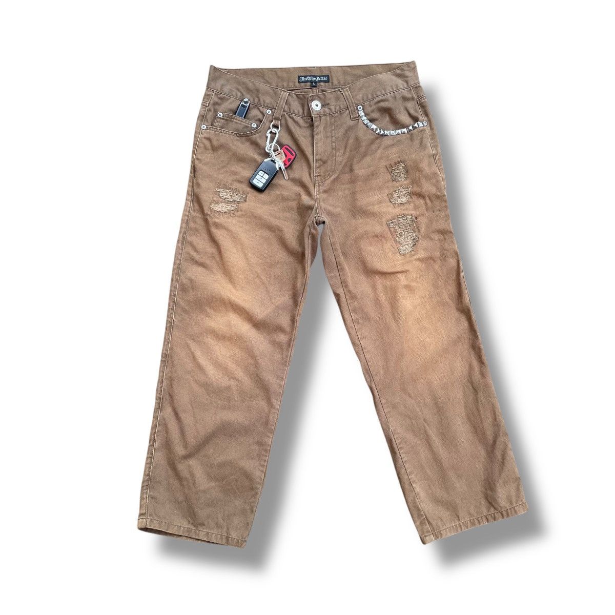 In The Attic × Japanese Brand × Seditionaries 🇯🇵 IN THE ATTIC DISTRESSED DENIM PANTS Size US 31 - 1 Thumbnail