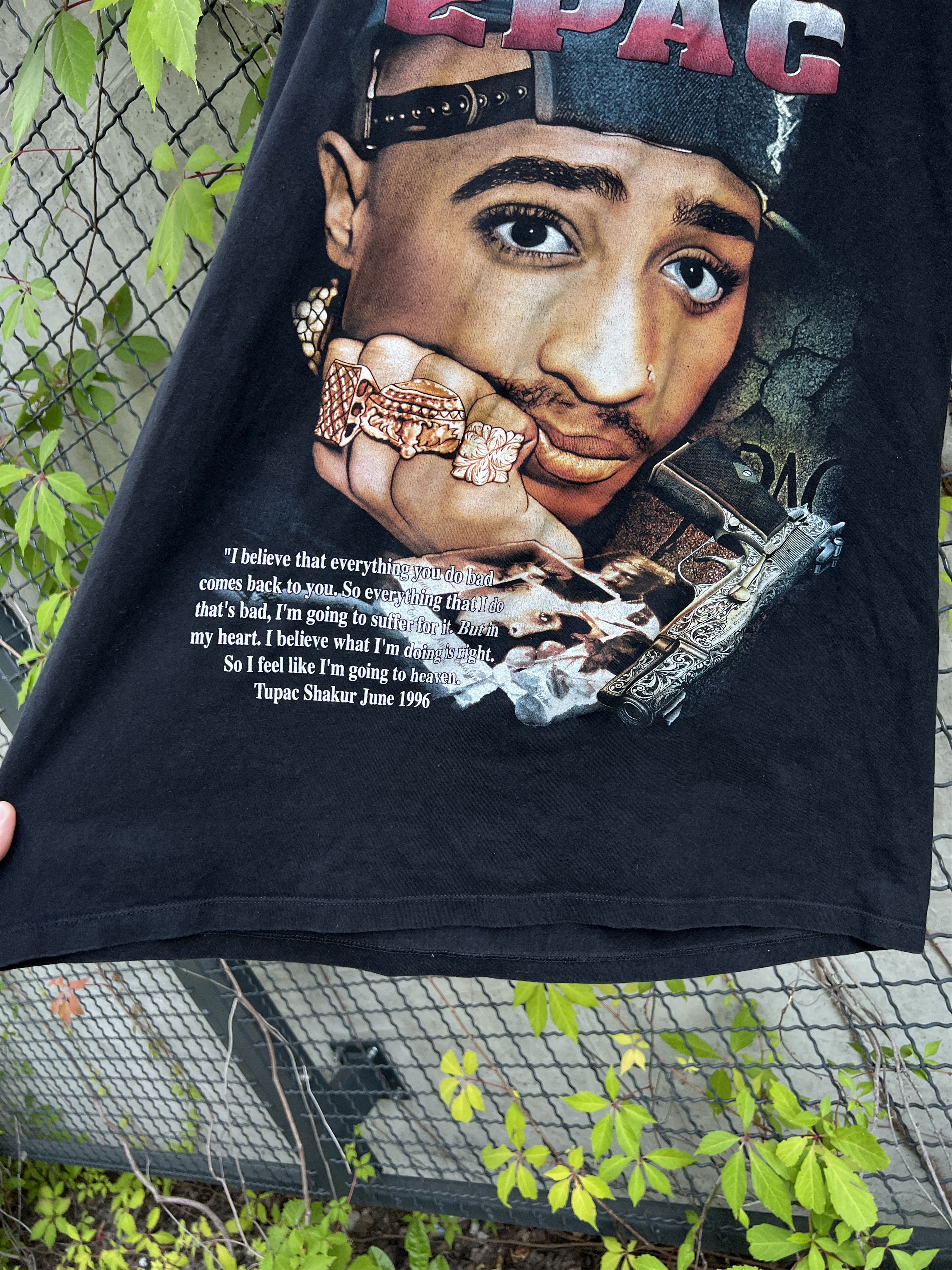 Band Tees × Rap Tees × Vintage Vintage 2Pac 1971-1996 Vintage Memorial Rap T-shirt Size US XL / EU 56 / 4 - 9 Thumbnail