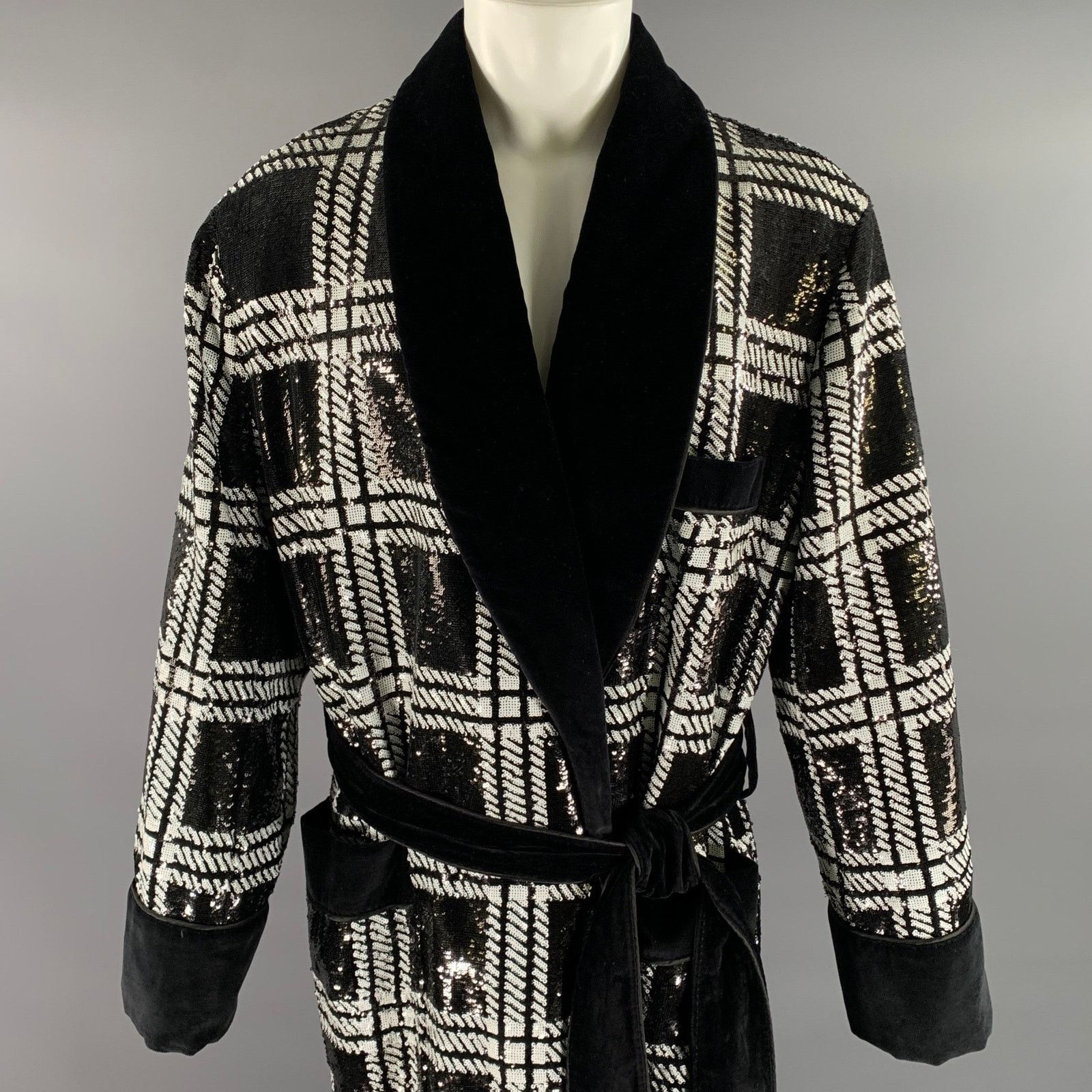 Dolce & Gabbana DOLCE & GABBANA TAILORED by Size 46 Sequined Robe Coat Size US 13 / EU 46 - 2 Thumbnail