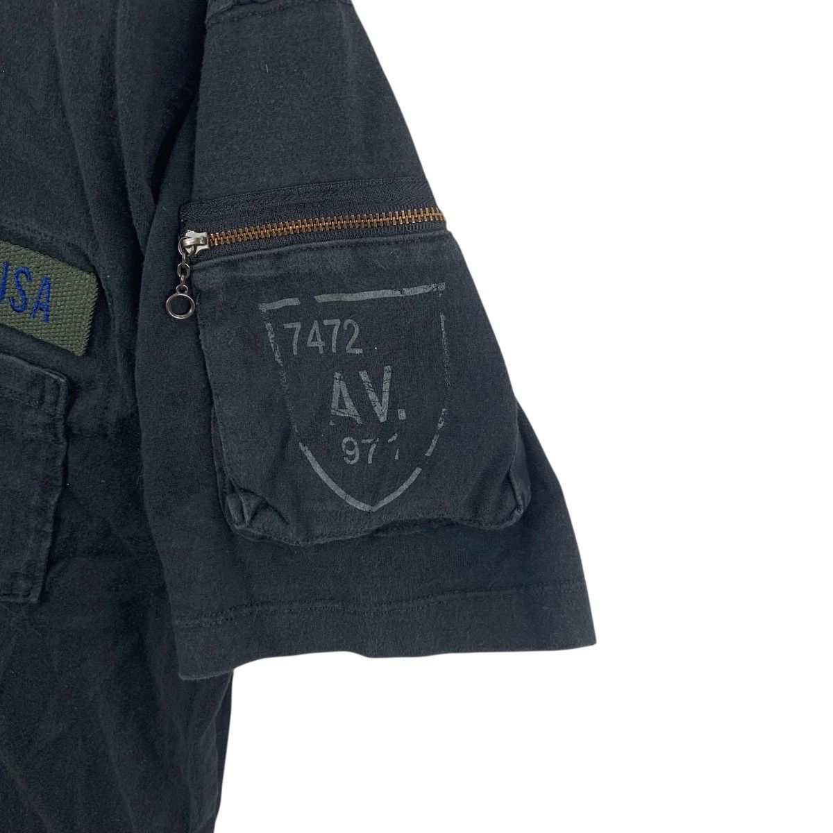 Avirex Vintage AVIREX USA MILITARY Patch Pocket Tee Shirt Top Zippe Size US XL / EU 56 / 4 - 7 Thumbnail