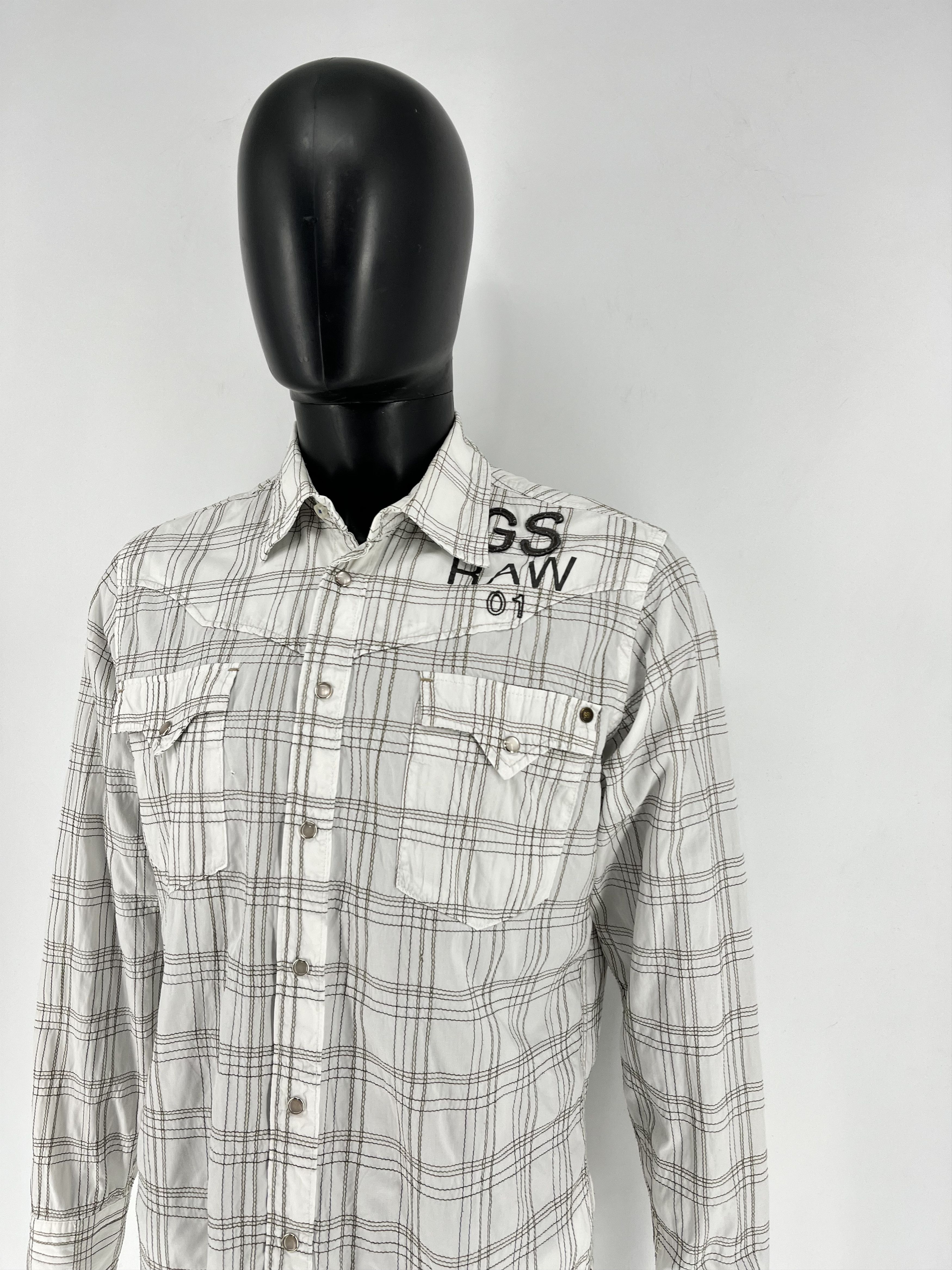 G-Star Vintage Y2K G Star Raw Men’s Plaid Shirt With Big Logo Size US XL / EU 56 / 4 - 5 Thumbnail