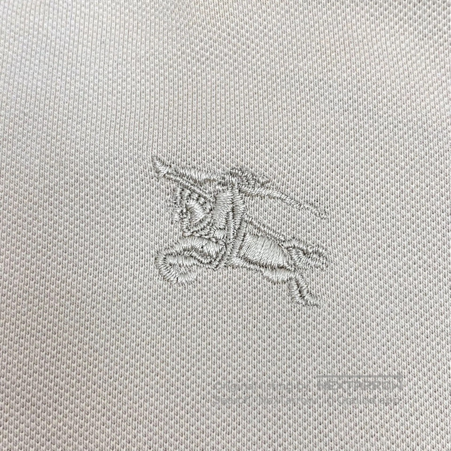 Burberry Burberry Beige Warhorse Knight Embroidered Cotton Lapel Si Size S / US 4 / IT 40 - 5 Thumbnail