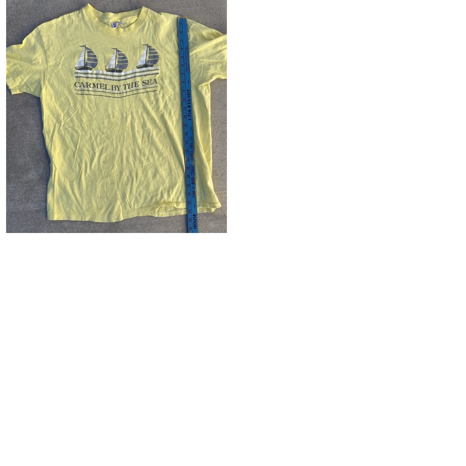 Hanes Vintage Hanes Sailboat Graphic Tee T-Shirt XL Men Yellow Nautical California Beach 90s Sailboats Maritime Shirt Size US XL / EU 56 / 4 - 12 Thumbnail