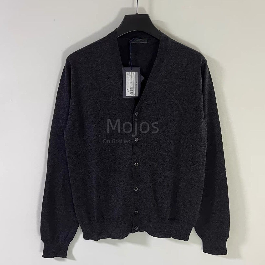 Prada Sz 48 Prada Dark Grey Knitwear Cardigan-2508 Size US M / EU 48-50 / 2 - 1 Thumbnail